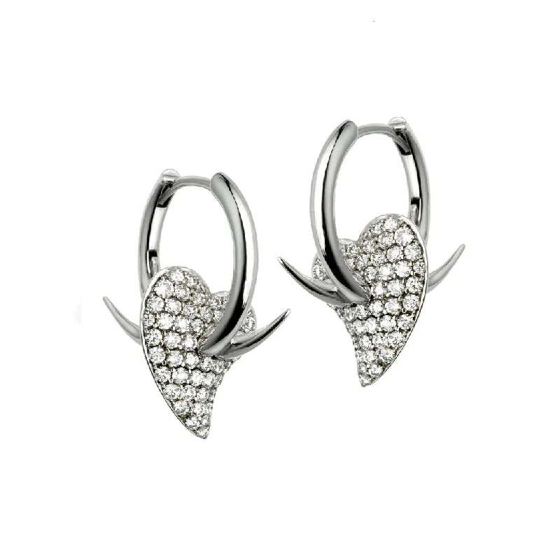 Hoop earrings with a chunky design for a bold and trendy statement-Impassioned Earrings - 18ct White Gold & Diamond