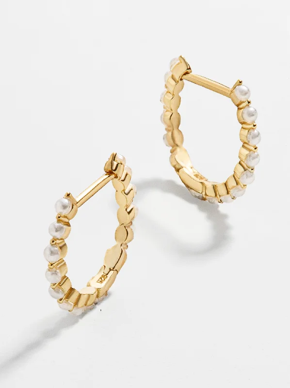 Hoop earrings with a matte black finish for a sleek, edgy vibe-Inez 18K Gold Earrings - Gold