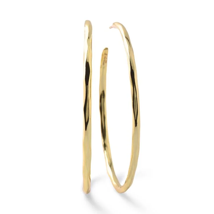 Classic hoop earrings with a thin profile for a sleek and subtle style-18k Classico Large Hoop Earrings