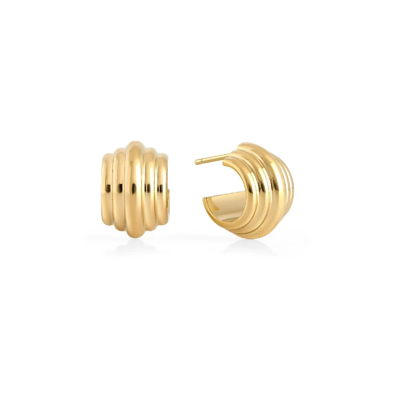 Best hoop earrings with hammered gold for a rustic yet elegant look-Jackie Hoop Earrings