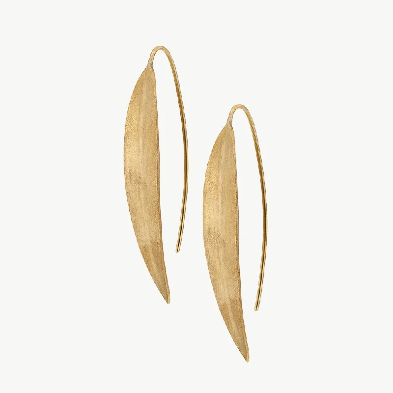 Hoop earrings with leather accents for a sleek and bold combination-Jani Threader Earrings