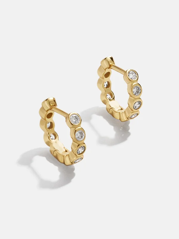 Best hoop earrings with butterfly motifs for a playful and whimsical appearance-Jessica 18K Gold Earrings - Gold/Pavé