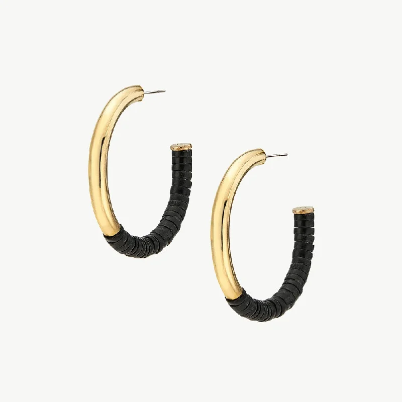 Large hoop earrings for a bold and statement-making fashion accessory-Karamu Horn Hoop Earrings