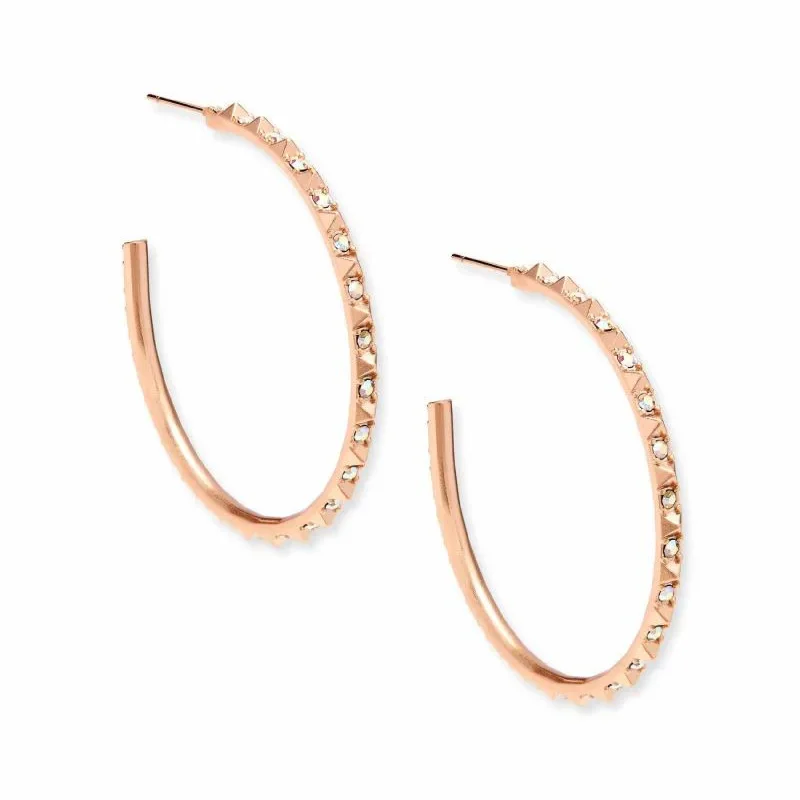 Medium hoop earrings for an everyday look with the perfect balance of style-Kendra Scott | Veronica Hoop Earrings in Rose Gold