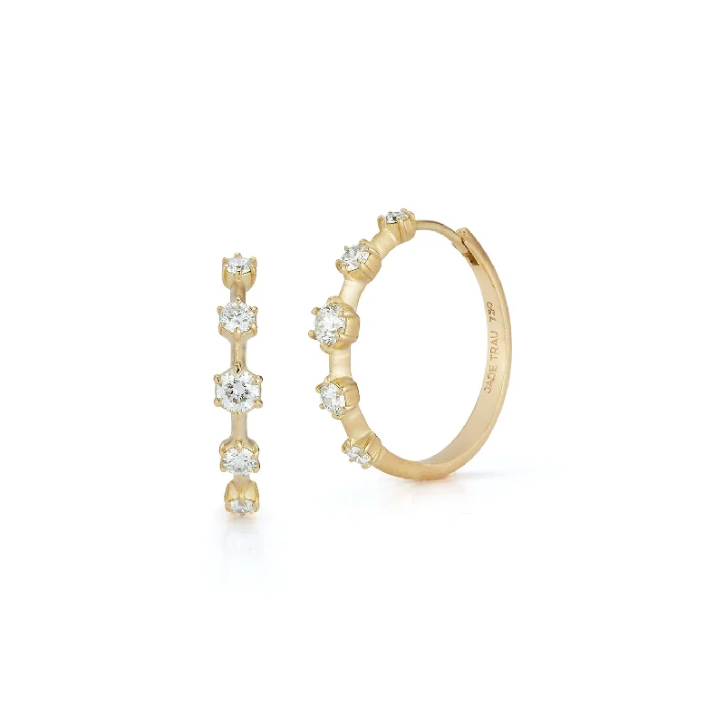 Hoop earrings with pearl accents for a chic and classic style-Kismet Eternity Hoops