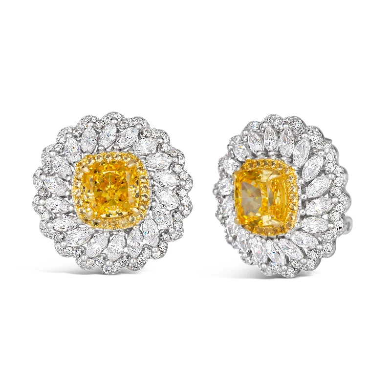 Hoop earrings with textured finishes for a vintage and classic style-La Maya Diamond Crystalline Earrings