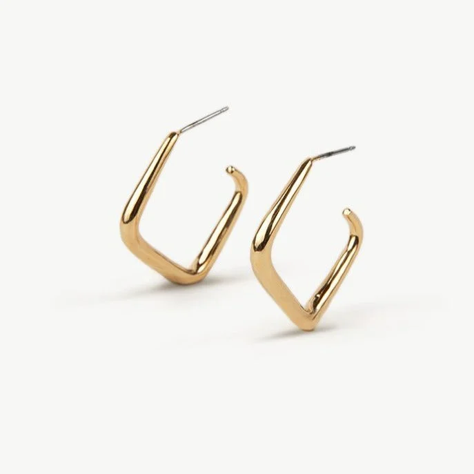 Best hoop earrings with marbled designs for a trendy and artistic effect-Laini Midi Hoop