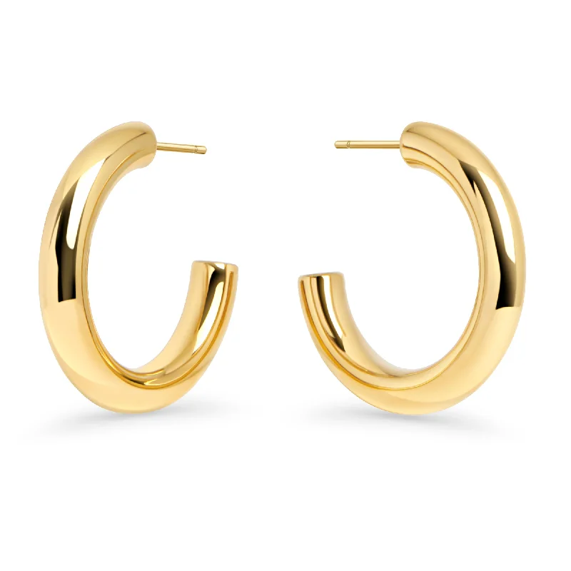 Hoop earrings with braided patterns for a detailed and textured finish-Lara Medium Hoop Earrings