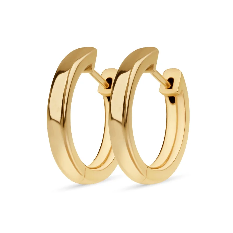 Best hoop earrings with vintage-style detailing for a nostalgic and timeless look-Large Gold Round Huggies