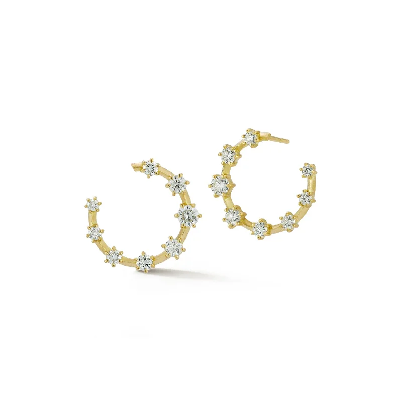 Hoop earrings with satin finishes for a smooth and elegant appearance-Large Kismet Diamond Hoops