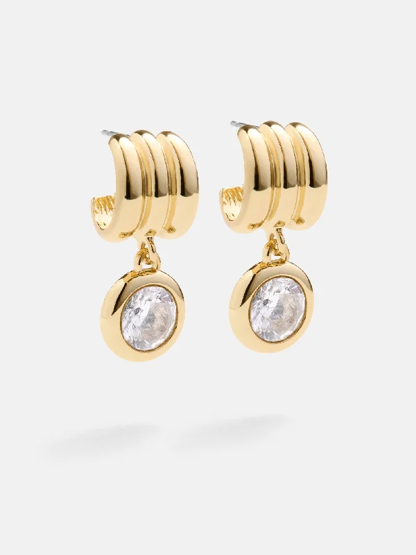 Best hoop earrings with sterling silver for an affordable and chic design-Loreli Earrings - Gold/Pavé