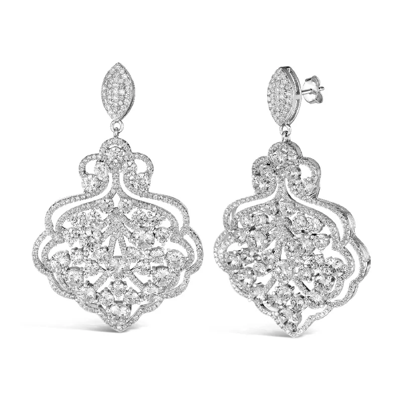 Hoop earrings with cut-out designs for a creative and lightweight effect-Lourdes Chandelier Earrings