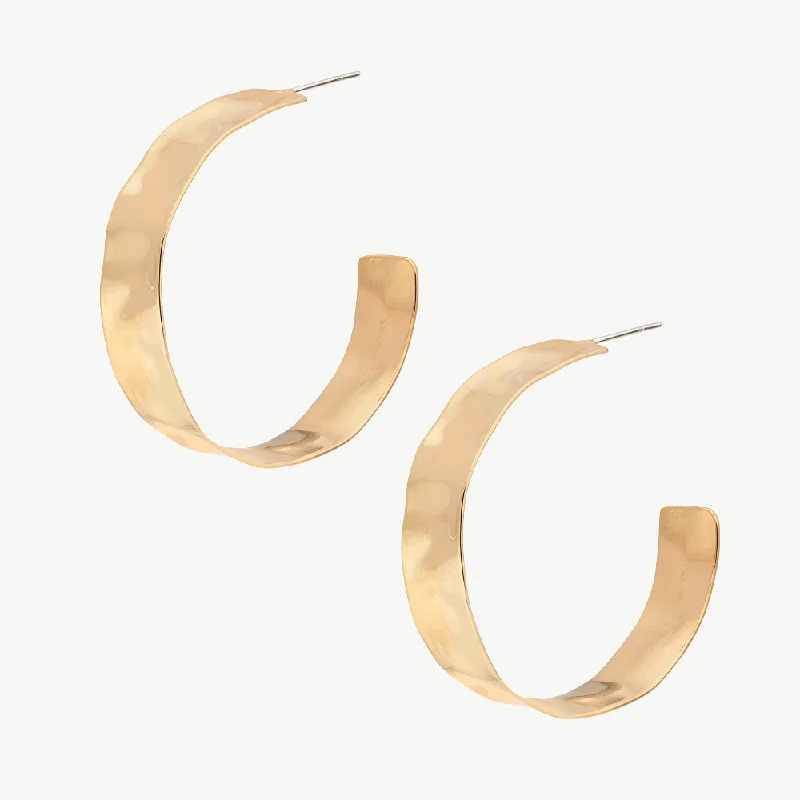 Hoop earrings with faceted crystals for added sparkle and shine-Maji Hoop Earrings