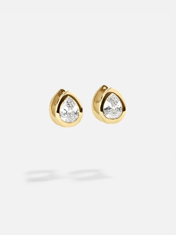 Hoop earrings with artistic filigree designs for an intricate, delicate finish-Margery 18K Gold Earrings - Gold/Pavé