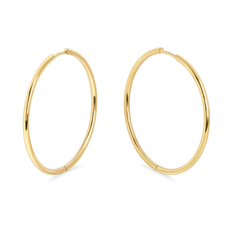 Best hoop earrings with rose gold for a romantic and warm aesthetic-Mimosa Large Huggie Earrings