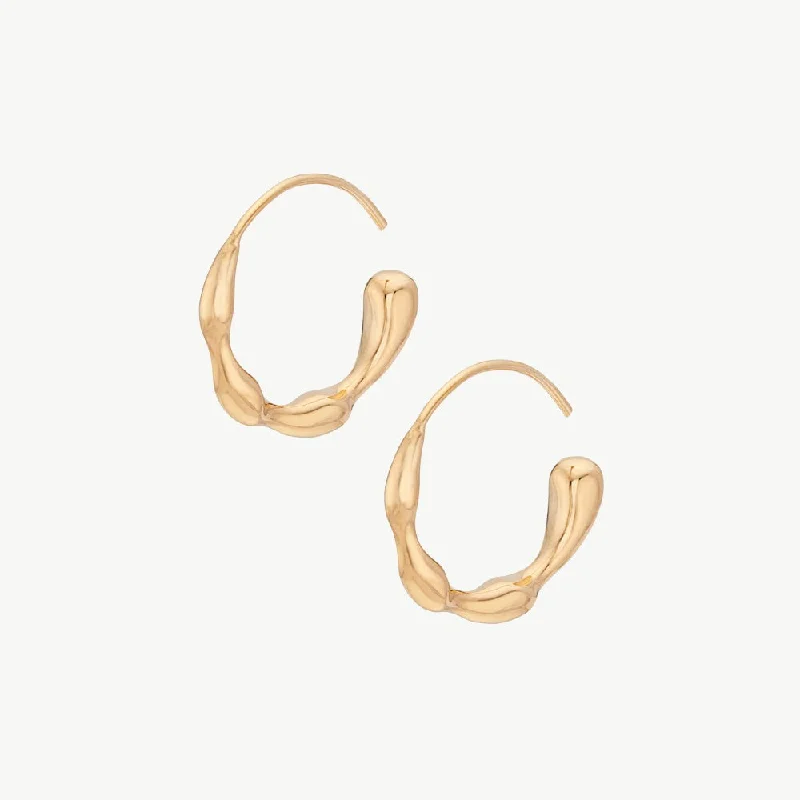 Hoop earrings with textured gold for a refined and sophisticated aesthetic-Moto Mini Hoops