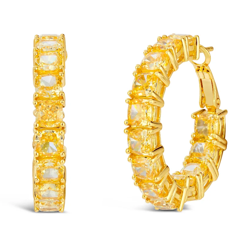 Hoop earrings with spiral designs for a dynamic and fluid look-Ms Congeniality 19 Carat Hoops