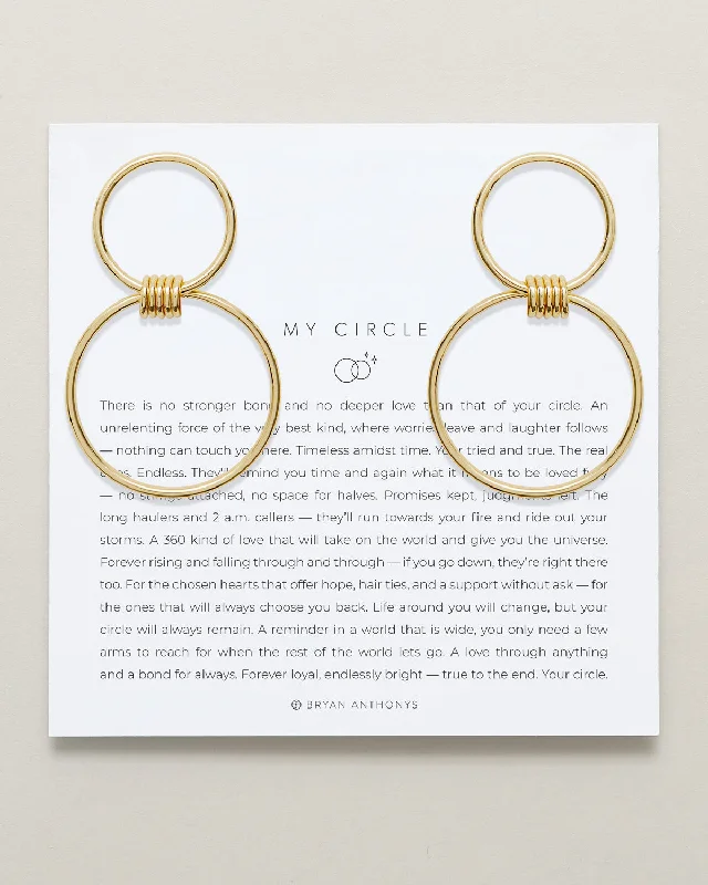 Hoop earrings with enamel stripes for a colorful and eye-catching design-My Circle Statement Earrings