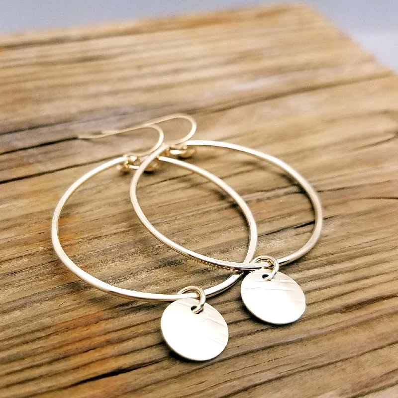 Classic hoop earrings with a thin profile for a sleek and subtle style-Natalie - Gold Filled