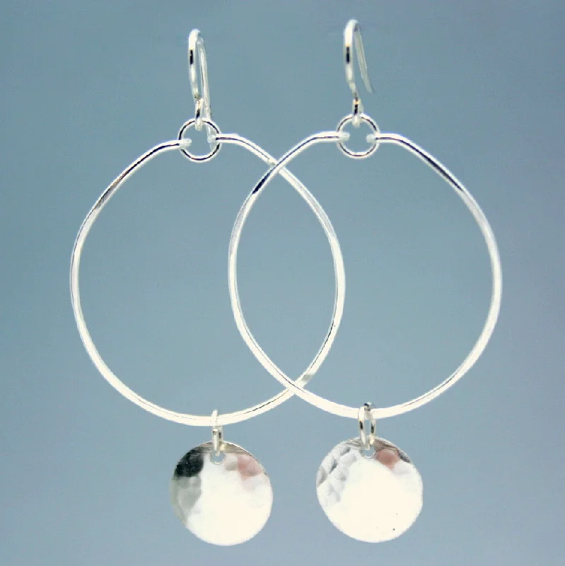 Hoop earrings with polished silver finish for a shiny, modern appeal-Natalie - Sterling Silver