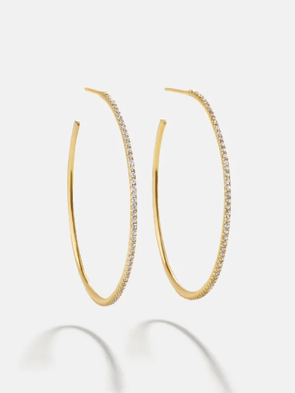 Best hoop earrings with stacked layers for a dimensional and bold look-Niata 18K Gold Earrings - 40MM