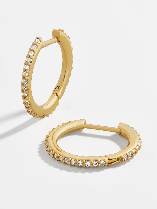 Best hoop earrings with crescent-shaped designs for a bold, moon-inspired style-Niata 18K Gold Earrings - 14MM