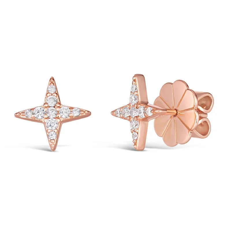 Best hoop earrings with gold-plated finishes for an affordable luxury vibe-Olivia 75 Rose Gold X Studs