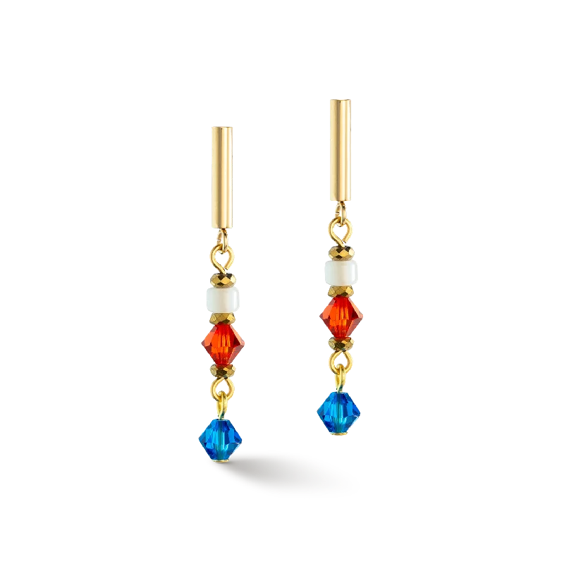 Best hoop earrings with detachable studs for a versatile and adjustable accessory-Princess Shape Mix earrings dopamine