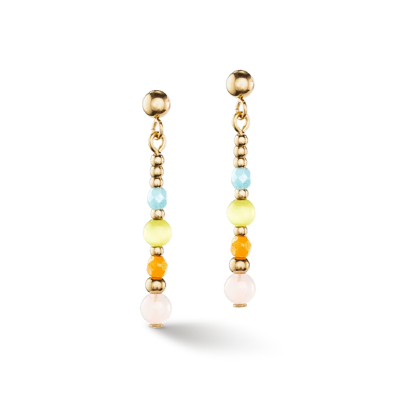 Best hoop earrings with multi-colored gemstones for a vibrant and lively touch-Princess Spheres earrings multicolour pastel