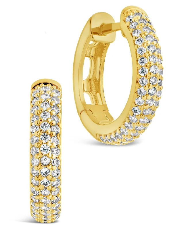 Best hoop earrings with matching bracelets for a coordinated jewelry set-Raquel CZ Micro Hoop Earrings