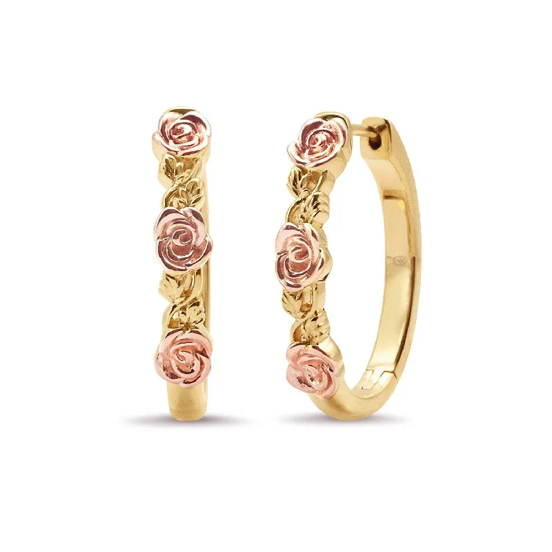 Best hoop earrings with smooth ceramic finishes for a polished, clean style-Rose-Kissed Hoop Earrings