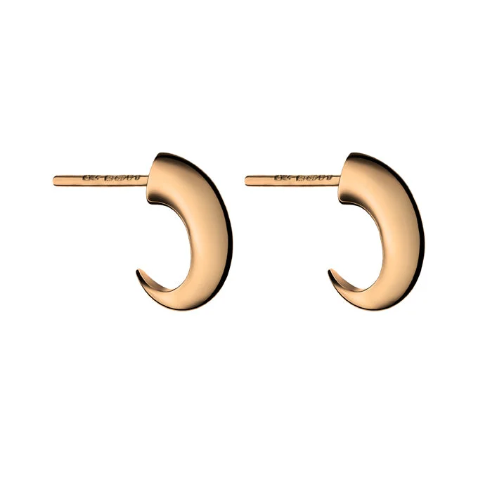 Hoop earrings with spiral designs for a dynamic and fluid look-Talon Cat Claw Hoop Earrings - Rose Gold Vermeil