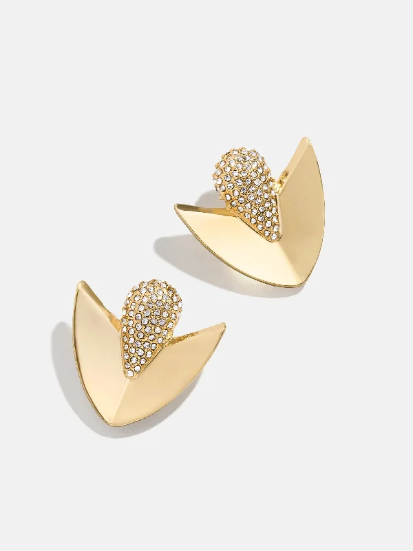 Best hoop earrings with intricate beaded details for a textured, stylish appearance-Ruth Earrings - Gold/Pavé