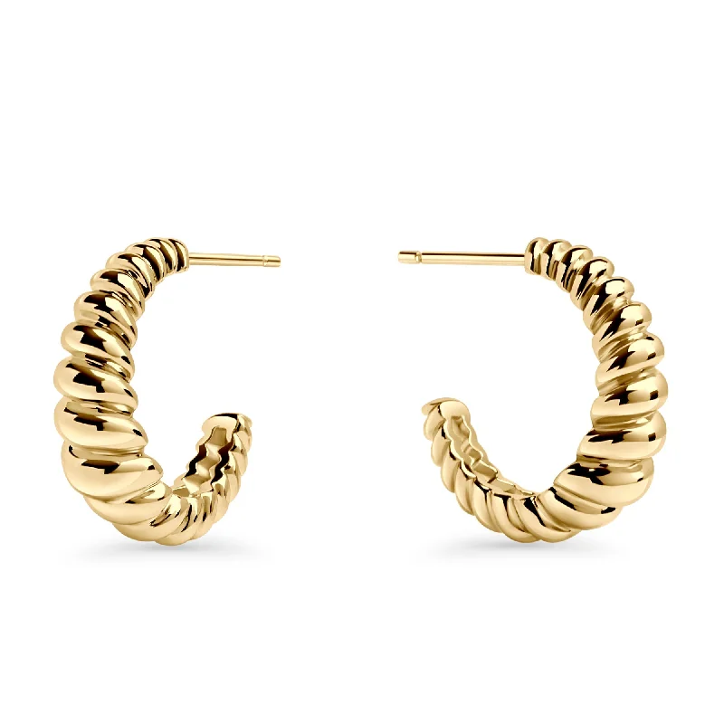 Best hoop earrings with satin ribbons for a soft, feminine appearance-Salerno Hoop Earrings