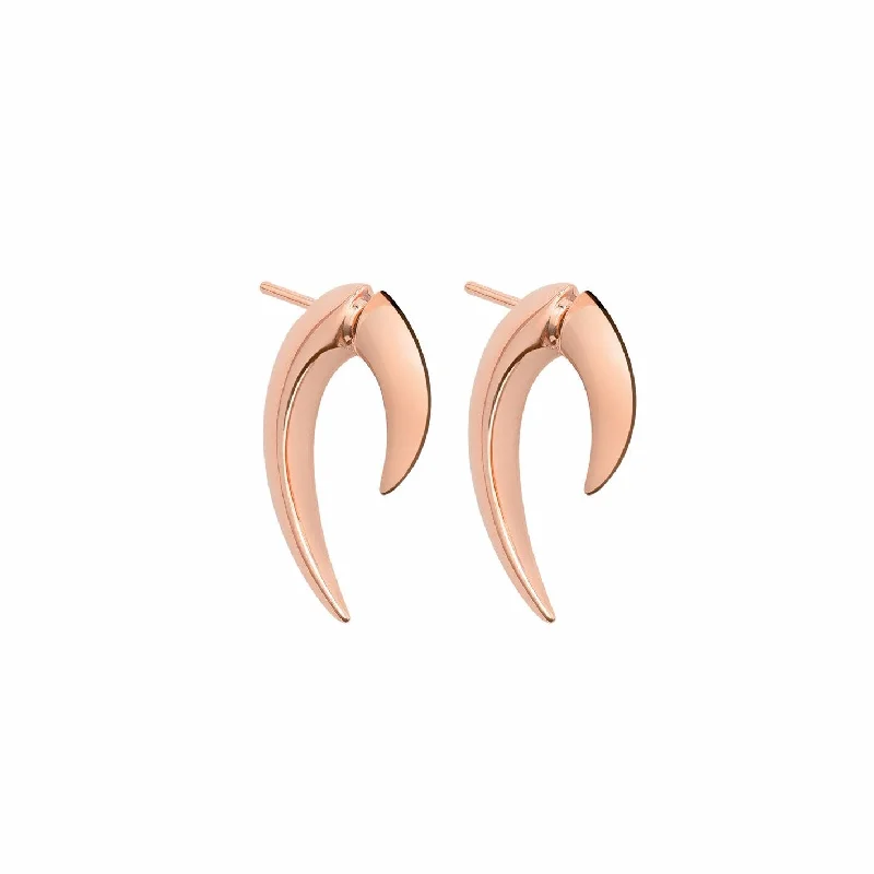 Best hoop earrings with enamel details for a colorful and modern look-Talon Earrings - Rose Gold Vermeil