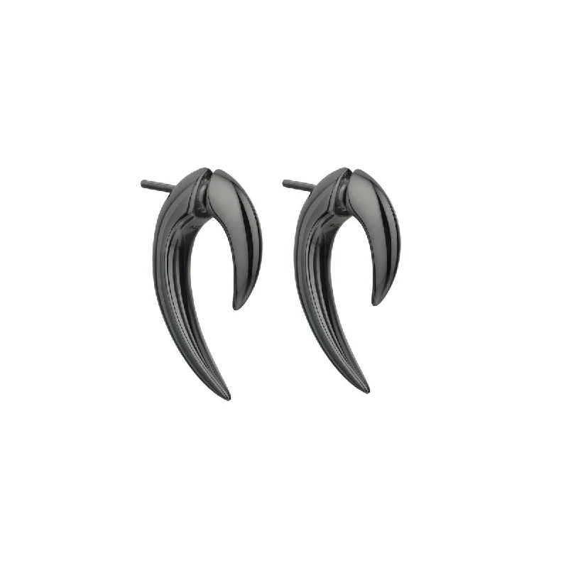 Best hoop earrings with multi-colored gemstones for a vibrant and lively touch-Talon Earrings - Silver Black Rhodium