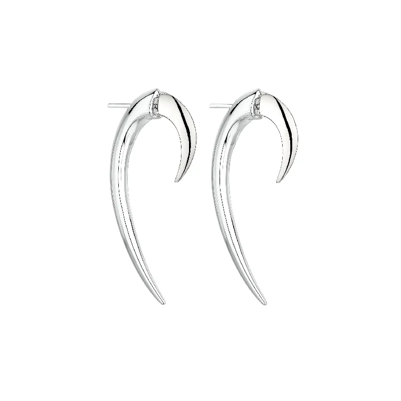 Best hoop earrings with floral designs for a feminine and delicate look-Hook Size 1 Earrings - Silver