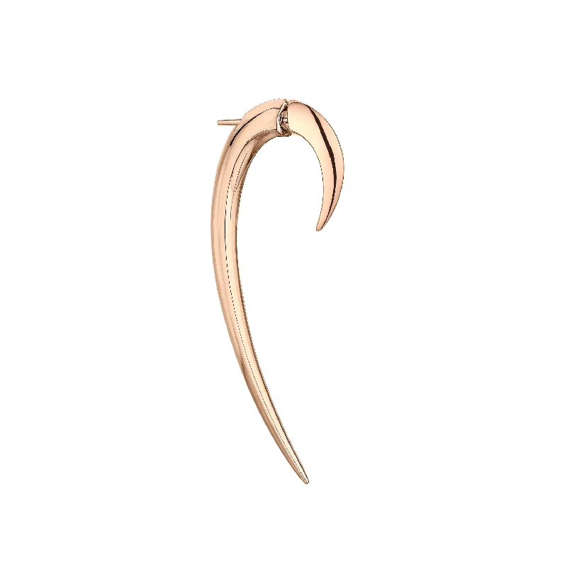 Best hoop earrings with smooth ceramic finishes for a polished, clean style-Hook Single Size 2 Earring - Rose Gold Vermeil