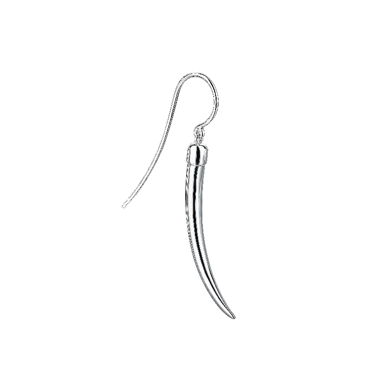 Best hoop earrings with rose gold for a romantic and warm aesthetic-No.1 Single Small Earring - Silver