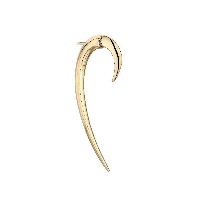 Hoop earrings with a matte finish for a sleek and sophisticated appearance-Hook Single Size 2 Earring - Yellow Gold Vermeil