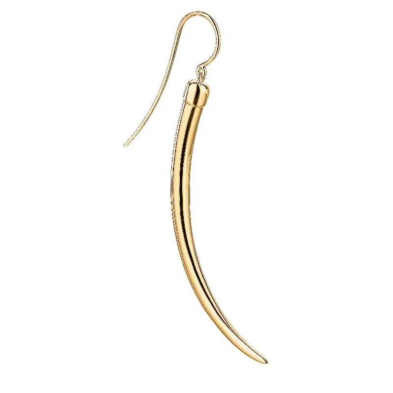 Hoop earrings with colorful beads for a fun and playful vibe-No.1 Single Large Earring - Yellow Gold Vermeil