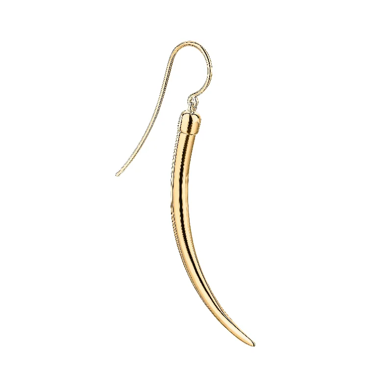 Best hoop earrings with vintage coins for a retro, antique-inspired style-No.1 Single Medium Earring - Yellow Gold Vermeil