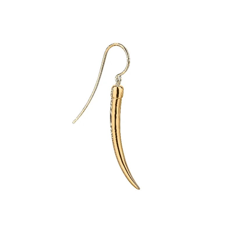 Best hoop earrings with twisted rope designs for a nautical-inspired style-No.1 Single Small Earring - Yellow Gold Vermeil