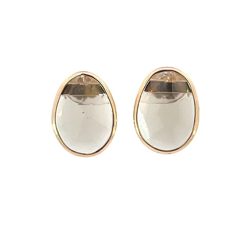 Hoop earrings with multi-tone finishes for a colorful and layered effect-Smokey Quartz Elizabeth Stone Earrings