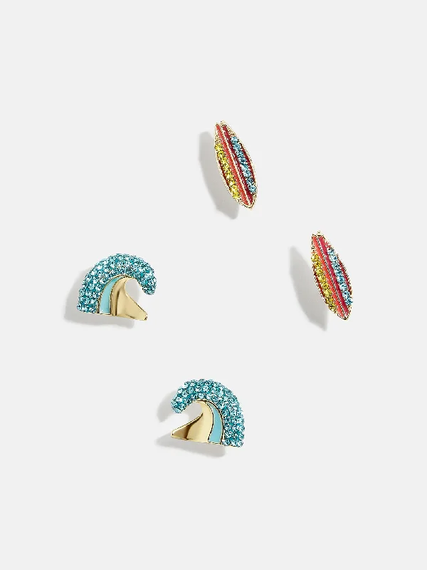 Best hoop earrings with butterfly motifs for a playful and whimsical appearance-Surfs Up Earring Set - Surfs Up