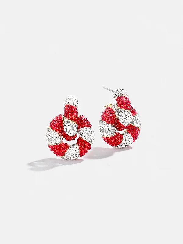 Best hoop earrings with delicate chain details for a trendy and stylish design-Mint to Be Hoop Earrings - Red/White