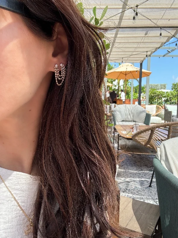 Best hoop earrings with twisted rope designs for a nautical-inspired style-The Melissa Diamond Earring