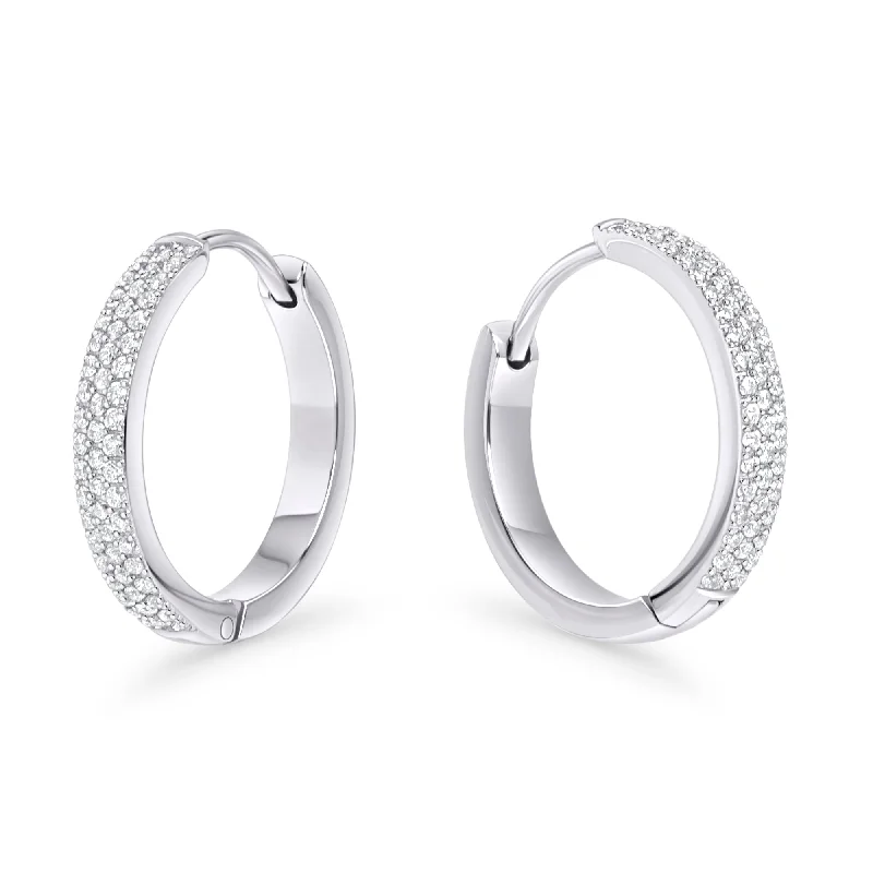 Hoop earrings with intricate designs for a unique and artistic appearance-Vesta Huggie Earrings