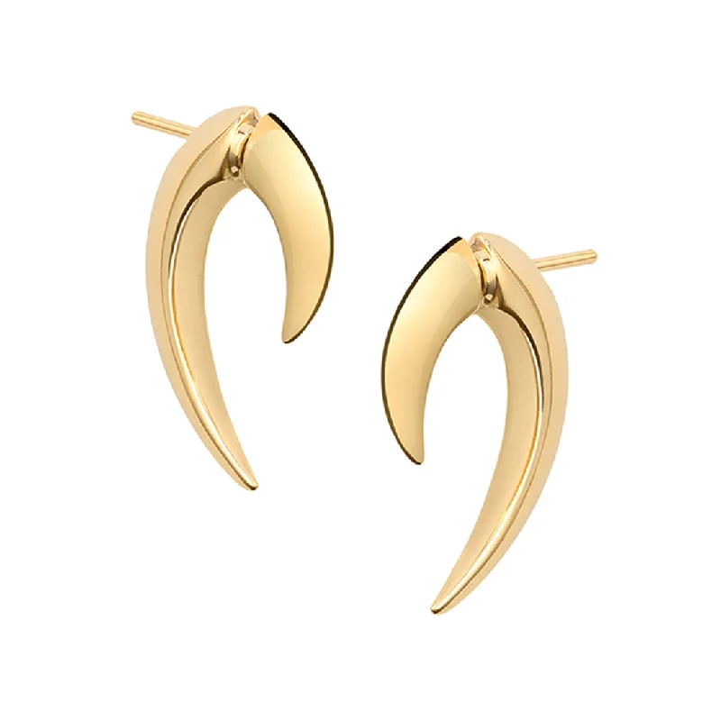 Best hoop earrings with geometric triangle shapes for a modern, chic design-Talon Fine Large Earrings - 18ct Yellow Gold