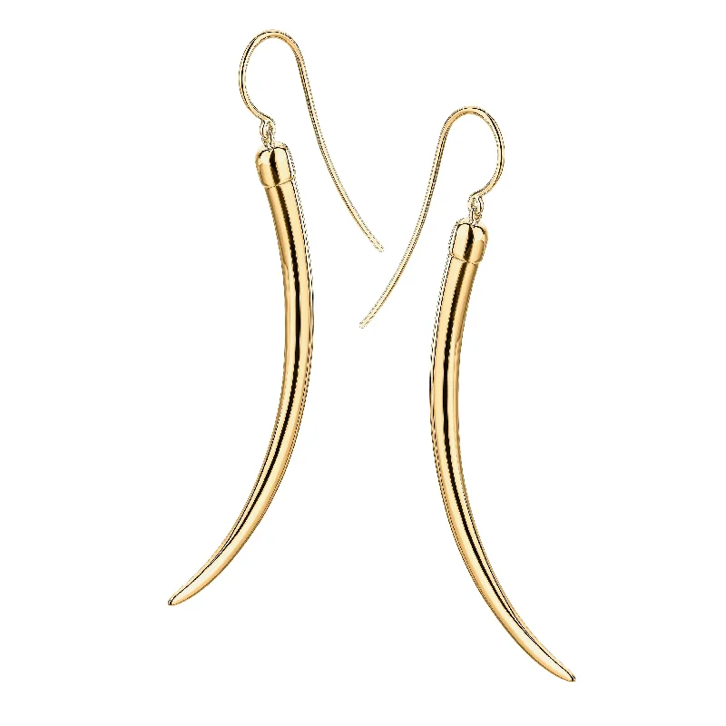 Hoop earrings with floral motifs for a feminine and nature-inspired look-No.1 Large Earrings - Yellow Gold Vermeil